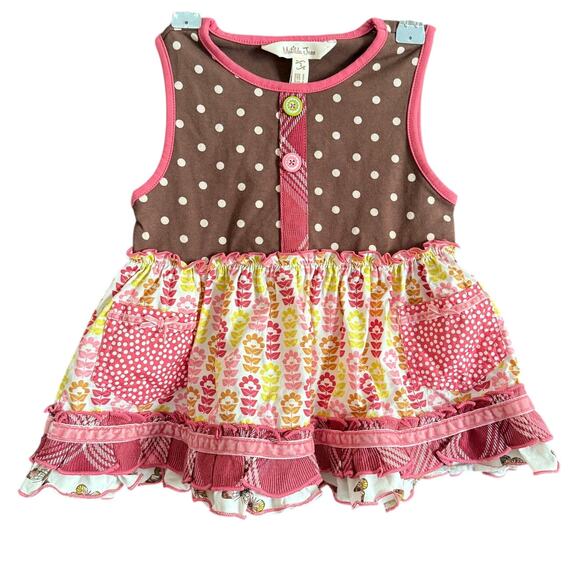 MATILDA JANE |  Heart to Heart Full Bloom Mixed Print Sara Tunic Top Size 2 - Picture 1 of 5